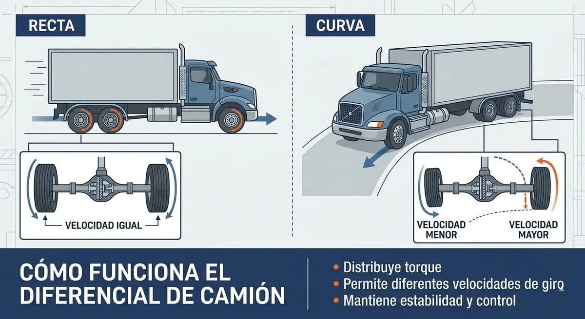 Diferencial de camion: función, estabilidad y rendimiento del eje