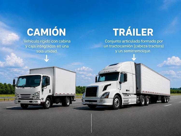 Diferencia entre camión y tráiler: usos y refacciones