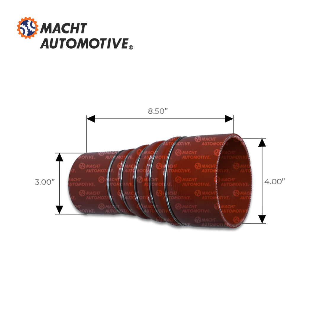 Manguera Reductora Recta Silicona Post Enfriador MA-19182R 4" x 3" (102mm x 76mm) Larga
