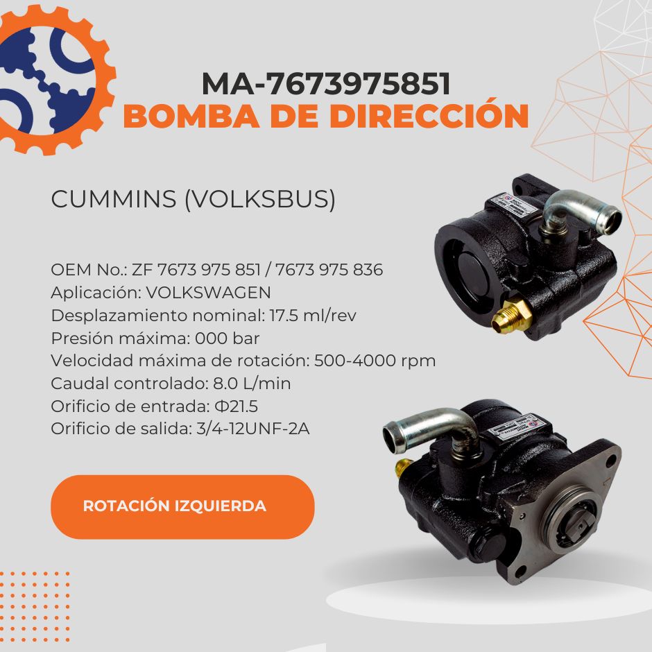 BOMBA DE DIRECCION CUMMINS (VOLKSBUS) MA-7673975851