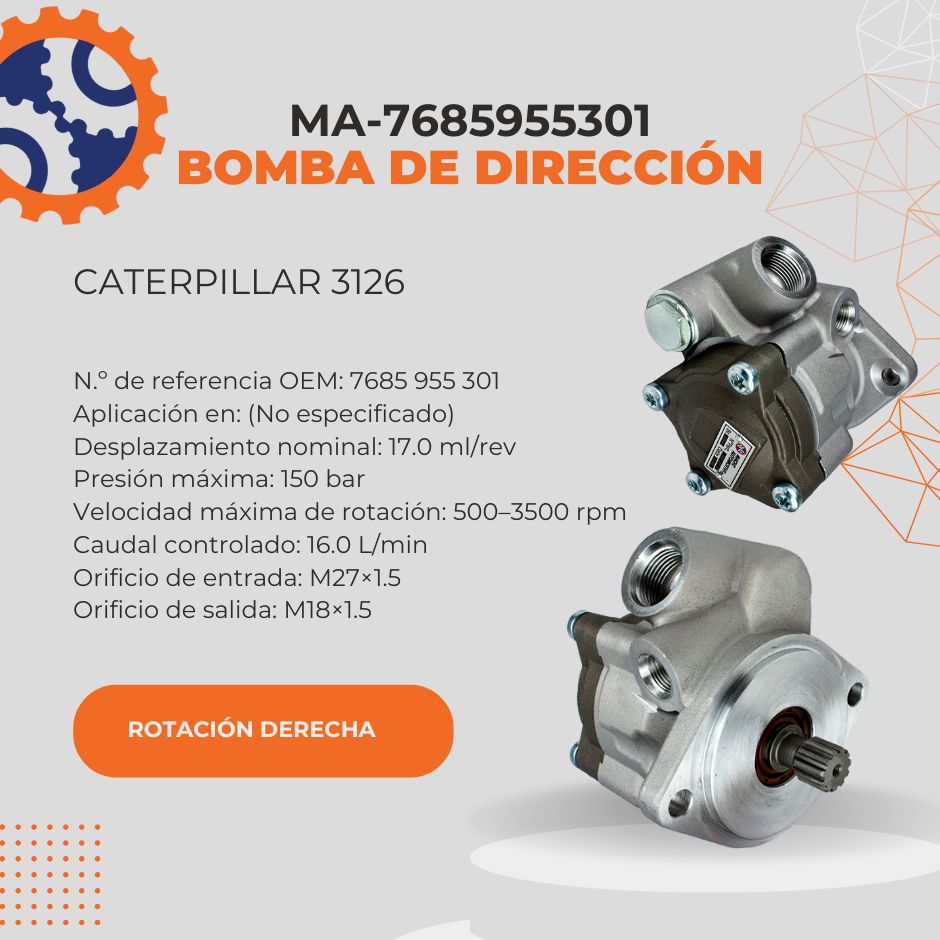 BOMBA DE DIRECCION CATERPILLAR 3126 MA-7685955301