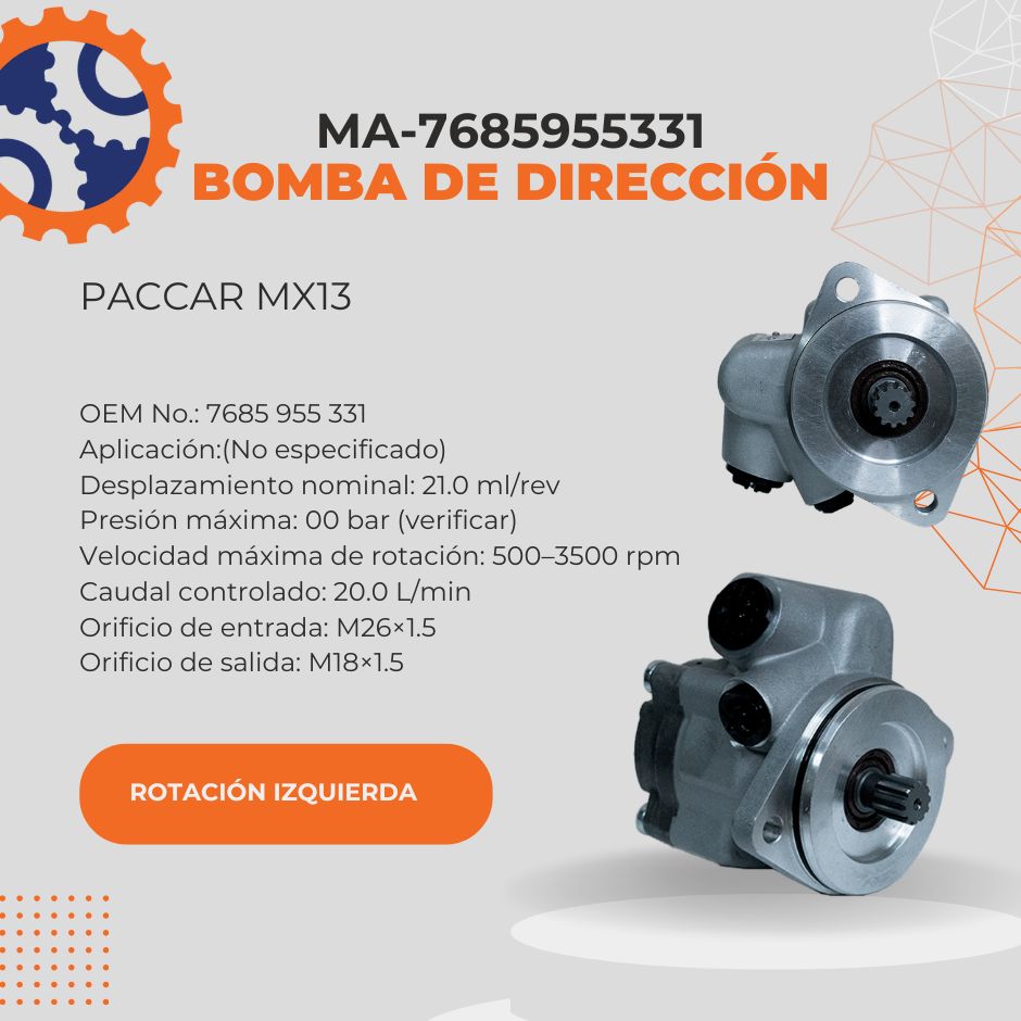 BOMBA DE DIRECCION PACCAR MX13 MA-7685955331 (SIN TRANSFERENCIA)