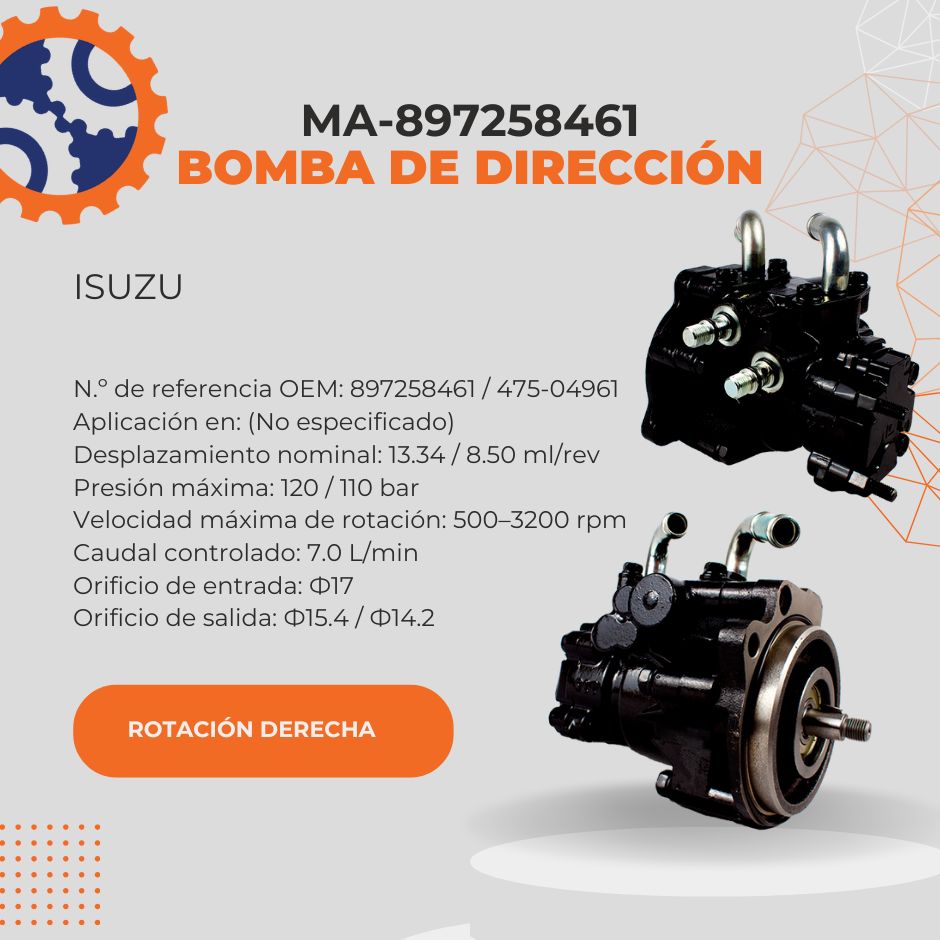 BOMBA DE DIRECCION ISUZU MA-897258461