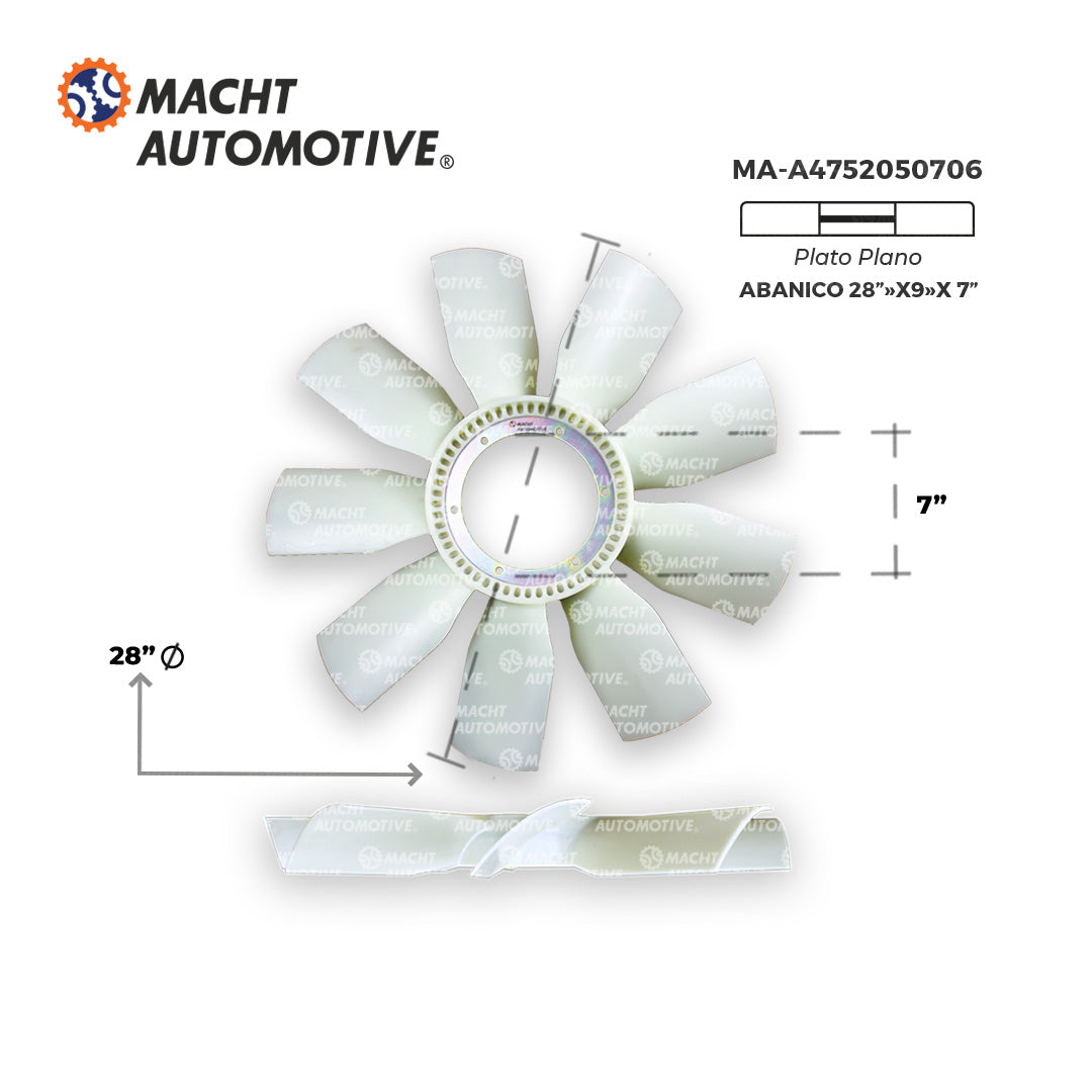 VENTILADOR MERCEDES BENZ OH OM926 MA-A4752050706