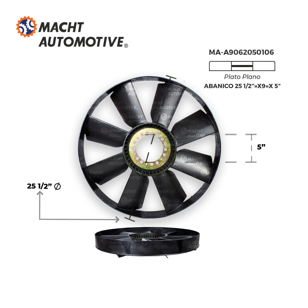 VENTILADOR MERCEDES BENZ OM906 MOTOR DELANTERO MA-A9062050106