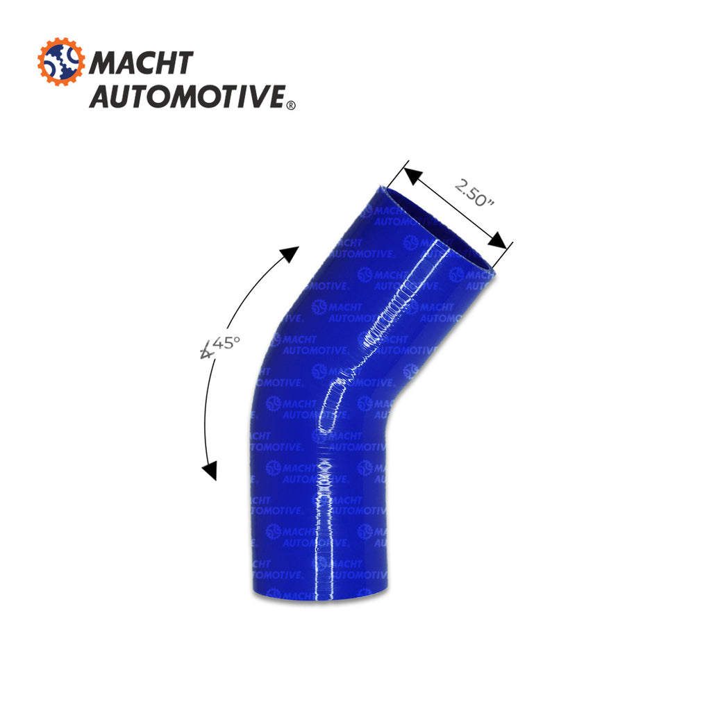 Codo de Manguera Silicona MA-E45-63 45 Grados 2-1/2" (63mm) Interior Turbo/Intercooler F04-6006