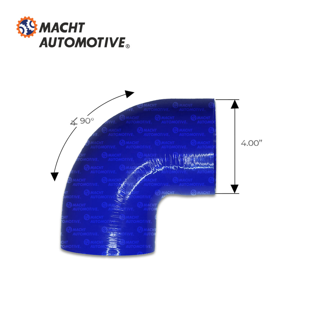 Codo de Manguera Silicona MA-E90-102 90 Grados 4" (102mm) Interior para Turbo / Intercooler