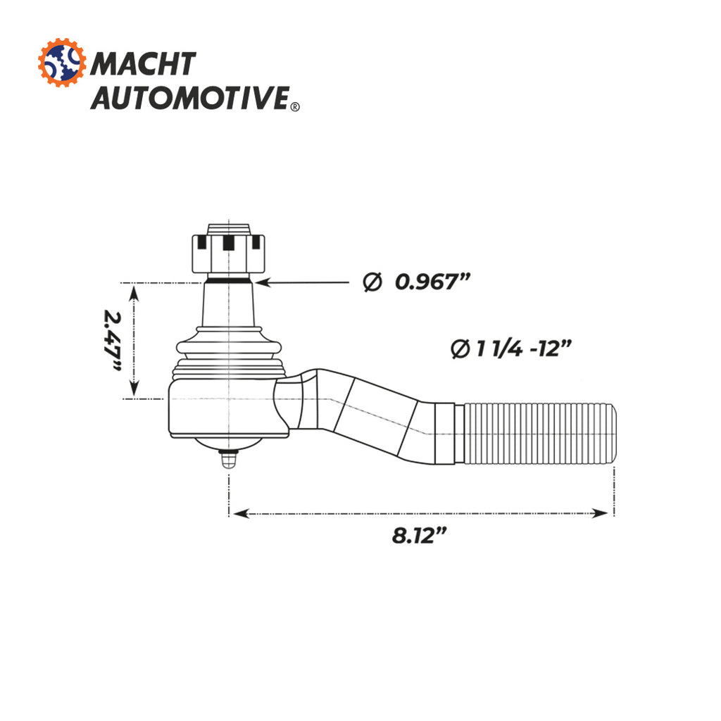 Terminal Dirección Izquierda MA-ES1942L Barra Transversal Meritor Kenworth International