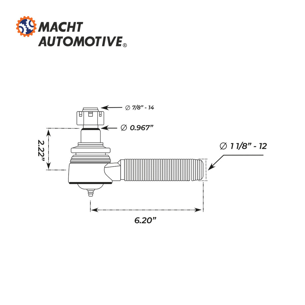 Terminal Dirección Izquierda MA-ES2838L Barra Transversal Meritor TRW L20SV8151A15