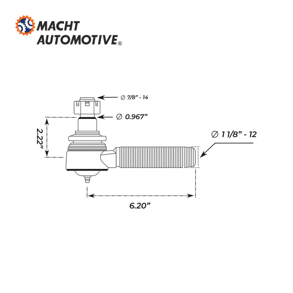 Terminal Dirección Derecha MA-ES2838R Barra Transversal Meritor