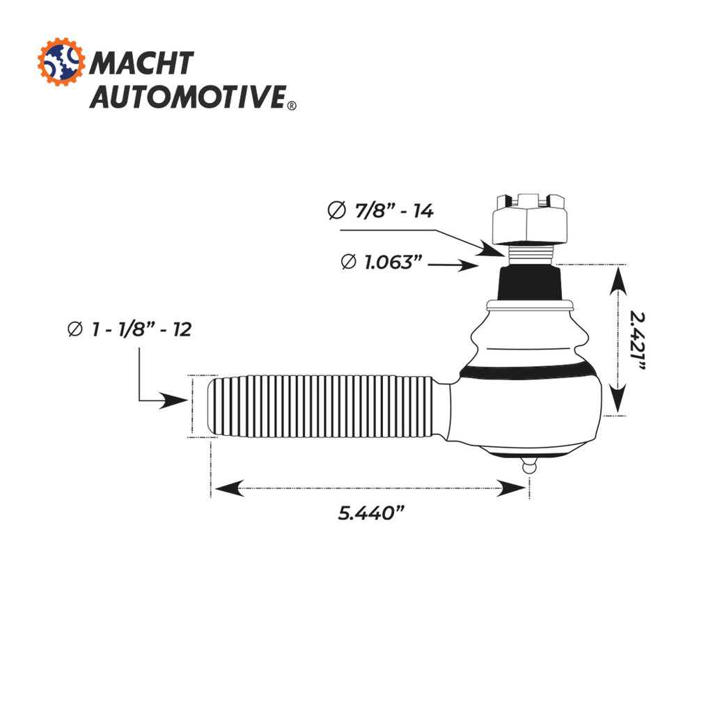 Terminal Dirección Izquierda MA-ES3274L Barra Transversal Chevrolet Kodiak C6000 C7000