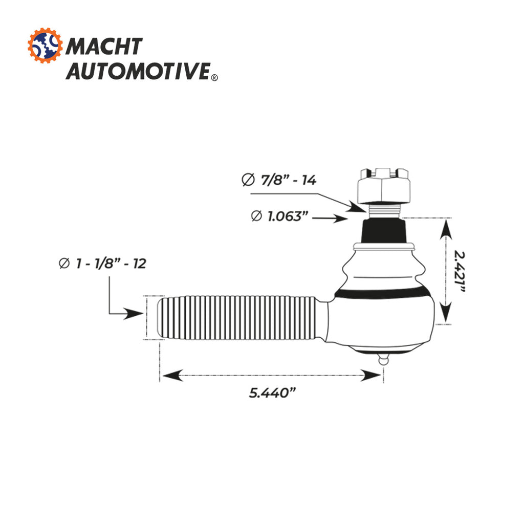 Terminal Dirección Derecha MA-ES3275R Barra Transversal Chevrolet Kodiak