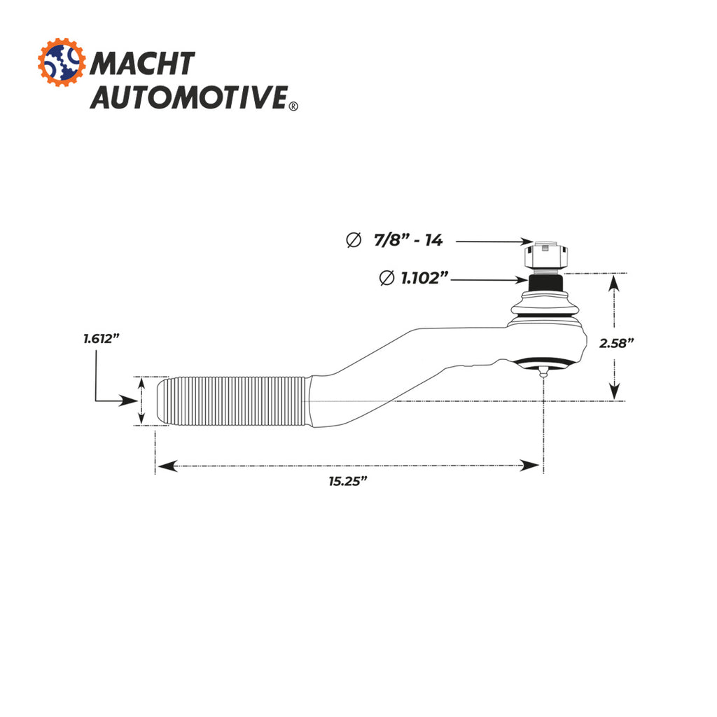Terminal Dirección Derecha MA-ES5544R Barra Transversal International Urbano