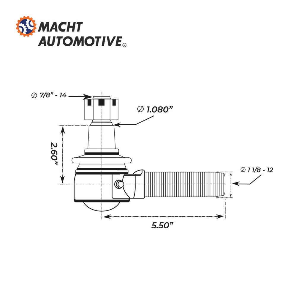 Terminal Dirección Izquierda MA-ES844L Barra Transversal TRW
