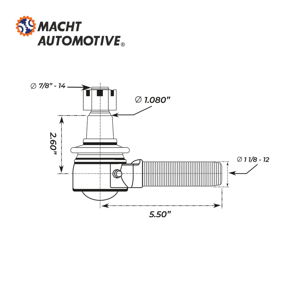 Terminal Dirección Derecha MA-ES844R Barra Transversal Meritor R230069