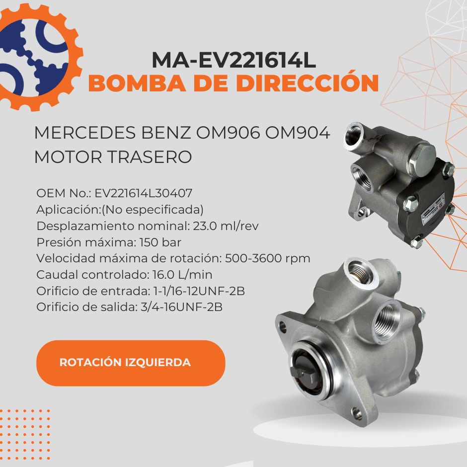 BOMBA DE DIRECCION MERCEDES BENZ ROTACION IZQUIERDA MA-EV221614L