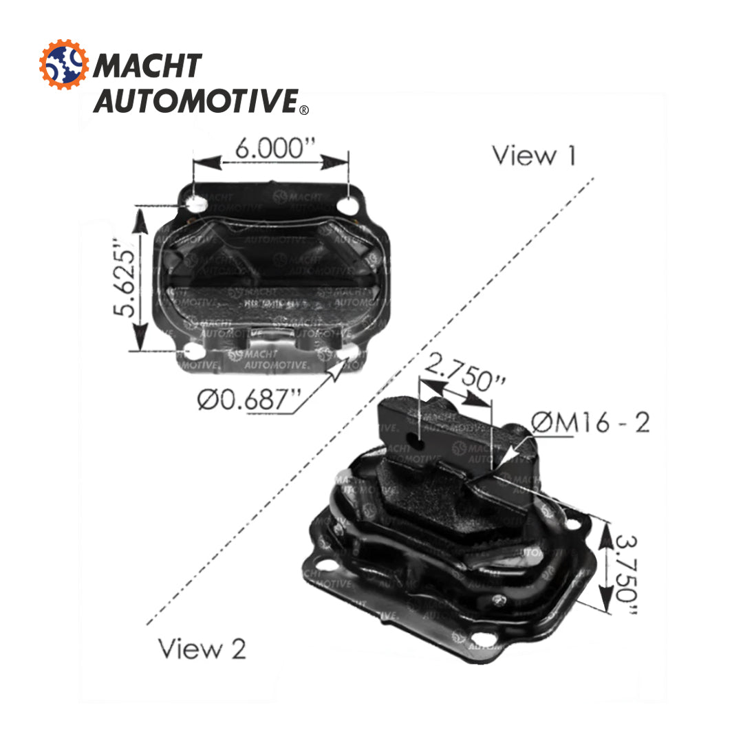 SOPORTE DE MOTOR TRASERO KENWORTH T660 MA-M12447TBG