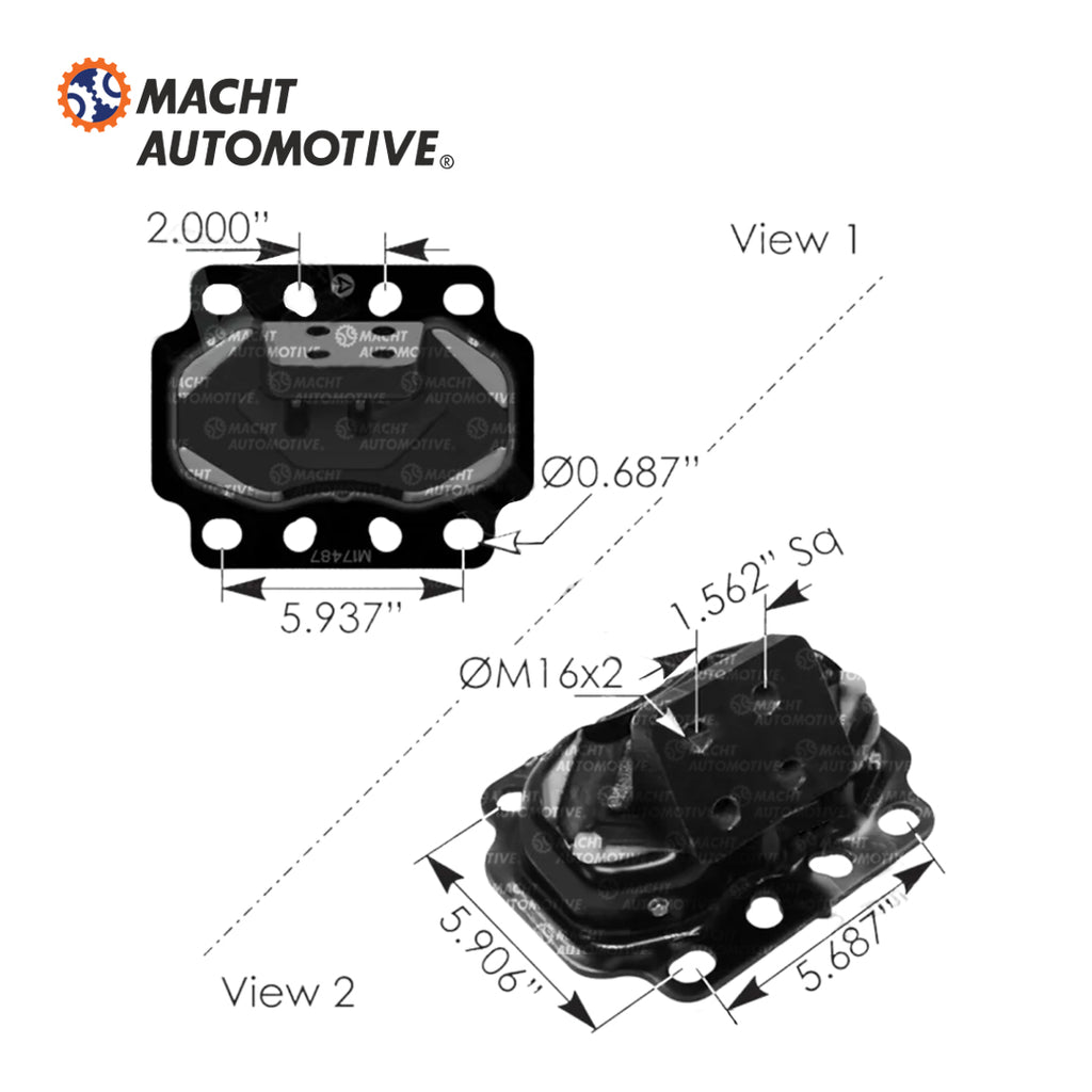 SOPORTE DE MOTOR TRASERO KENWORTH T680 MA-M17487