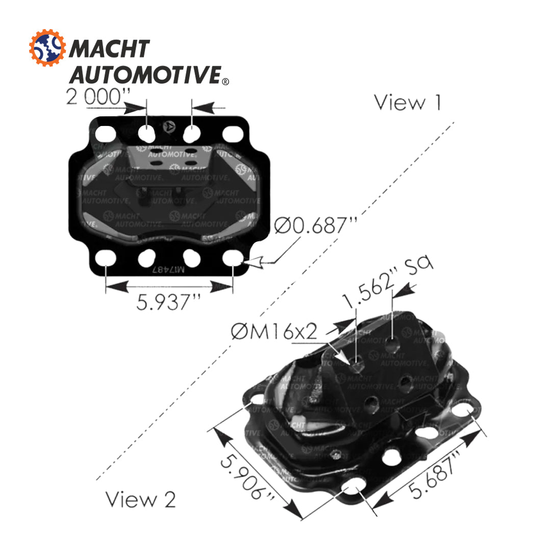 SOPORTE DE MOTOR TRASERO KENWORTH T680 MA-M17489
