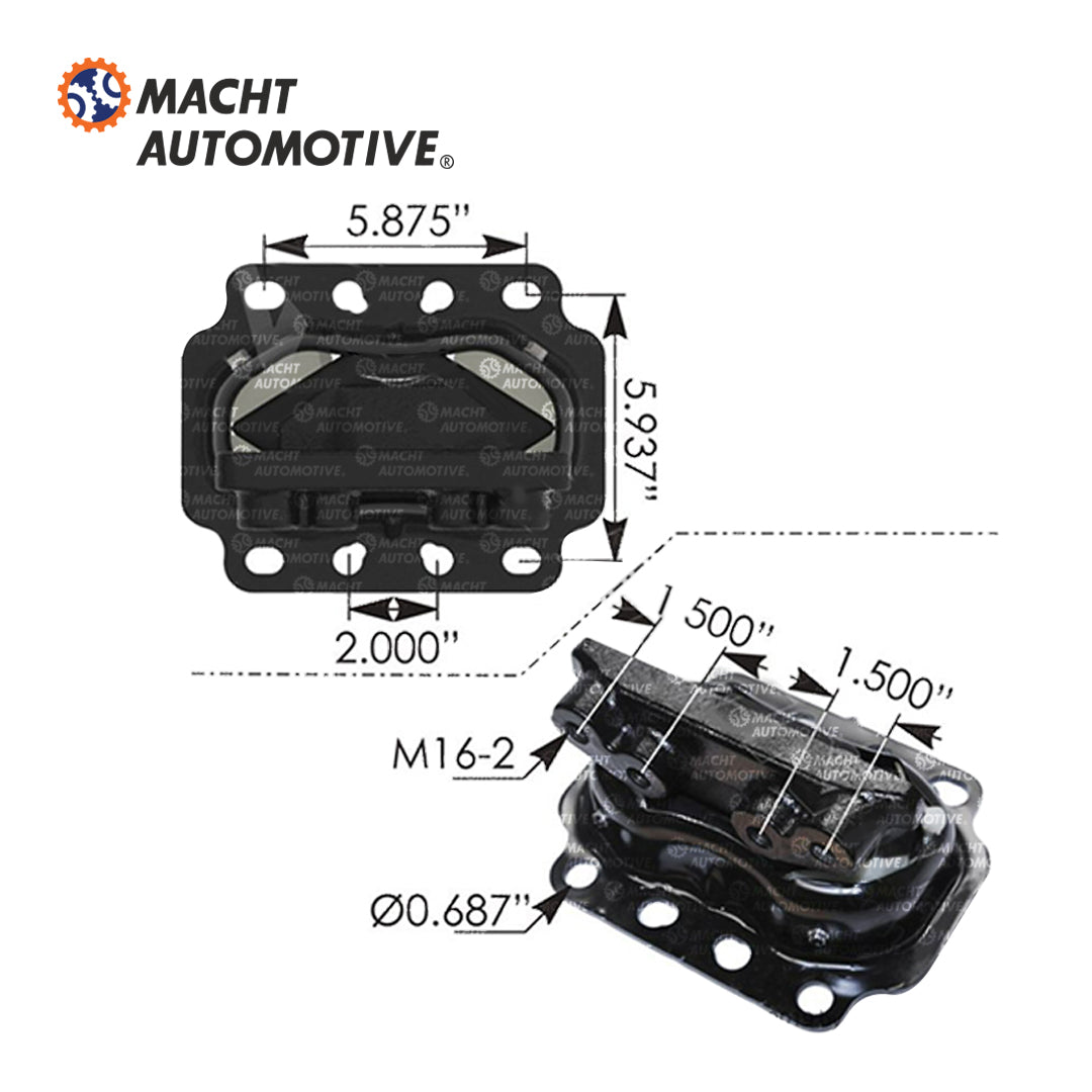 SOPORTE DE MOTOR TRASERO KENWORTH T680 MA-M17496